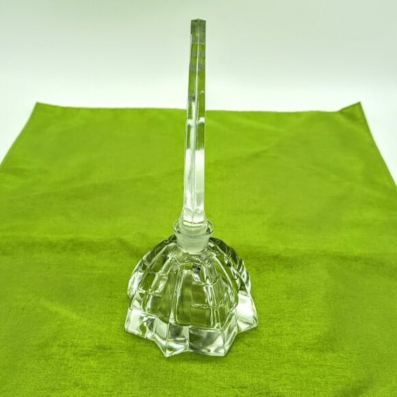 Vintage Art Deco Clear Crystal Perfume Bottle - Picture 3 of 7